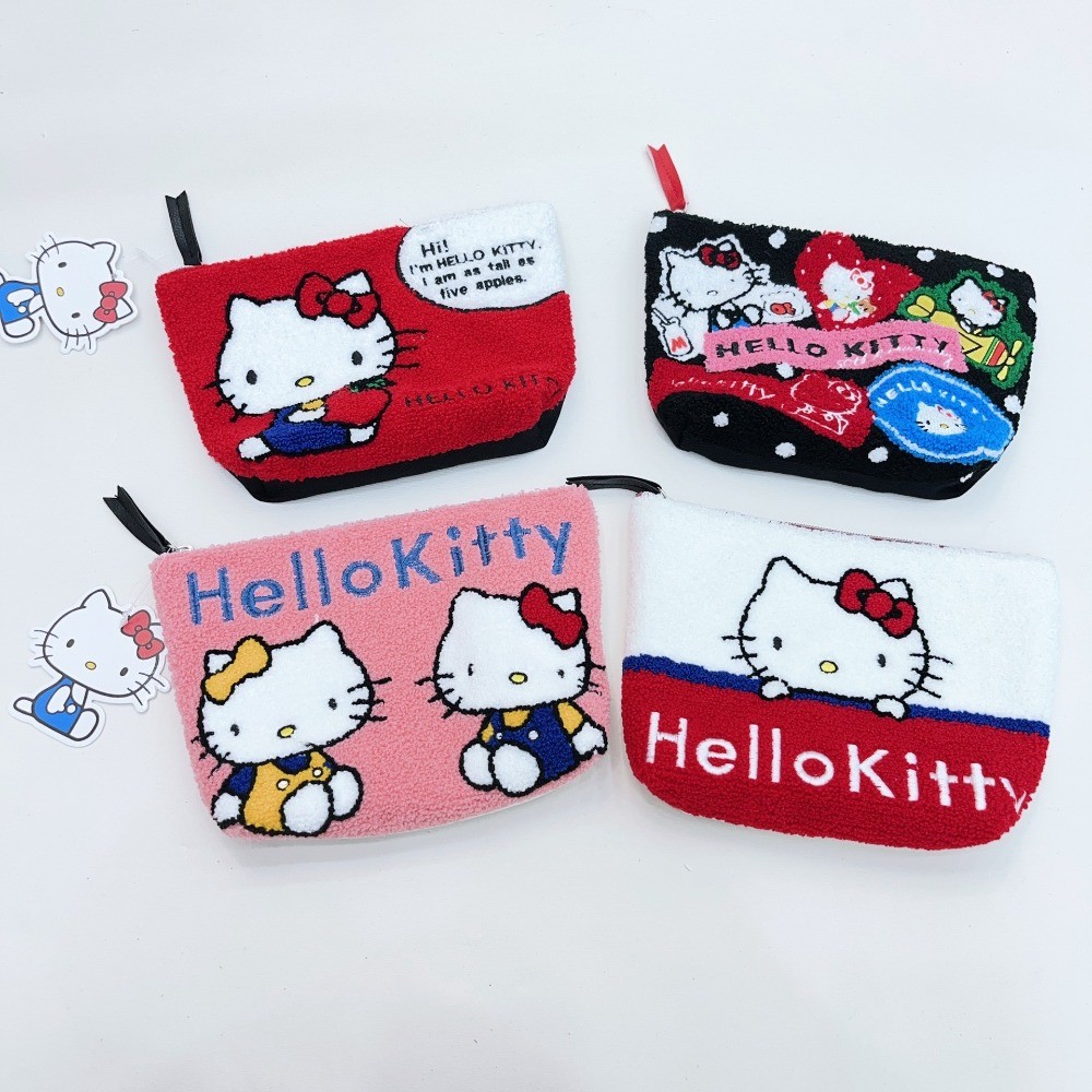 กระเป๋าเครื่องสําอาง แมวขาวน่ารัก  กล่องดินสอปักตุ๊กตา Wash Storage มัลติฟังก์ชั่นการ์ตูน