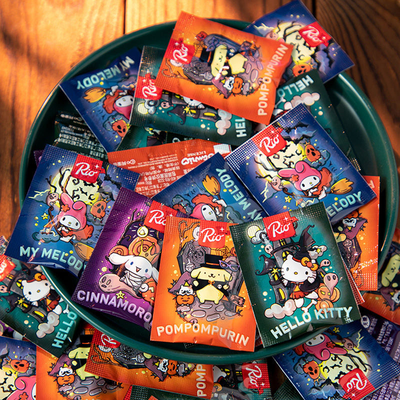 2025 สไตล์ใหม่พร้อมสต็อก Rio ลูกอมมิ้นต์ปราศจากน้ําตาลบรรจุหีบห่อ 17.5g Sanrio Co-Branded Halloween 