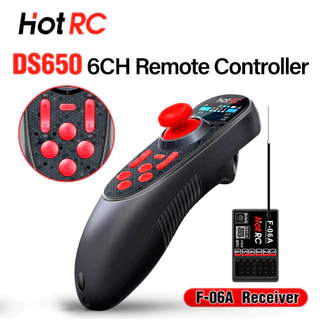 HOTRC DS-650 / DS600 2.4G 6CH เครื่องส่งสัญญาณสี/หน้าจอธรรมดารีโมทคอนโทรล w/ F-06A ตัวรับสัญญาณสําหรับ RC เรือรถรุ่น, DS800 8CH RC วิทยุระบบ