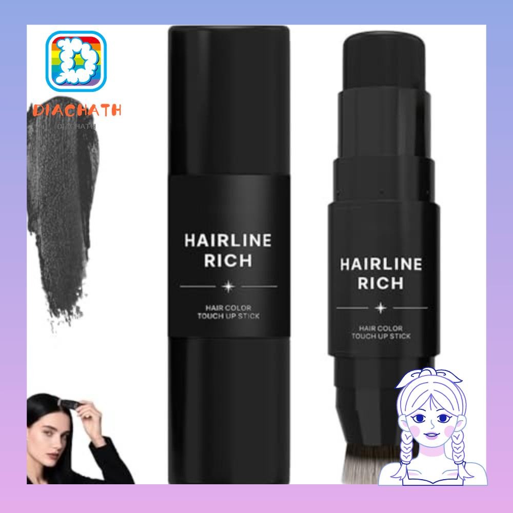DICHATH ปากกาคอนซีลเลอร์ Hairline กันเหงื่อ 2 In 1 Dual-Ended Root Touch Up Stick,คุณภาพสูงกันน้ําพร
