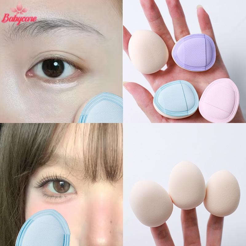 BYCE> 1/3pcs Mini Finger Powder Puff Thicken Air Cushion คอนซีลเลอร์ Blusher แต่งหน้านุ่มฟองน้ําเปีย