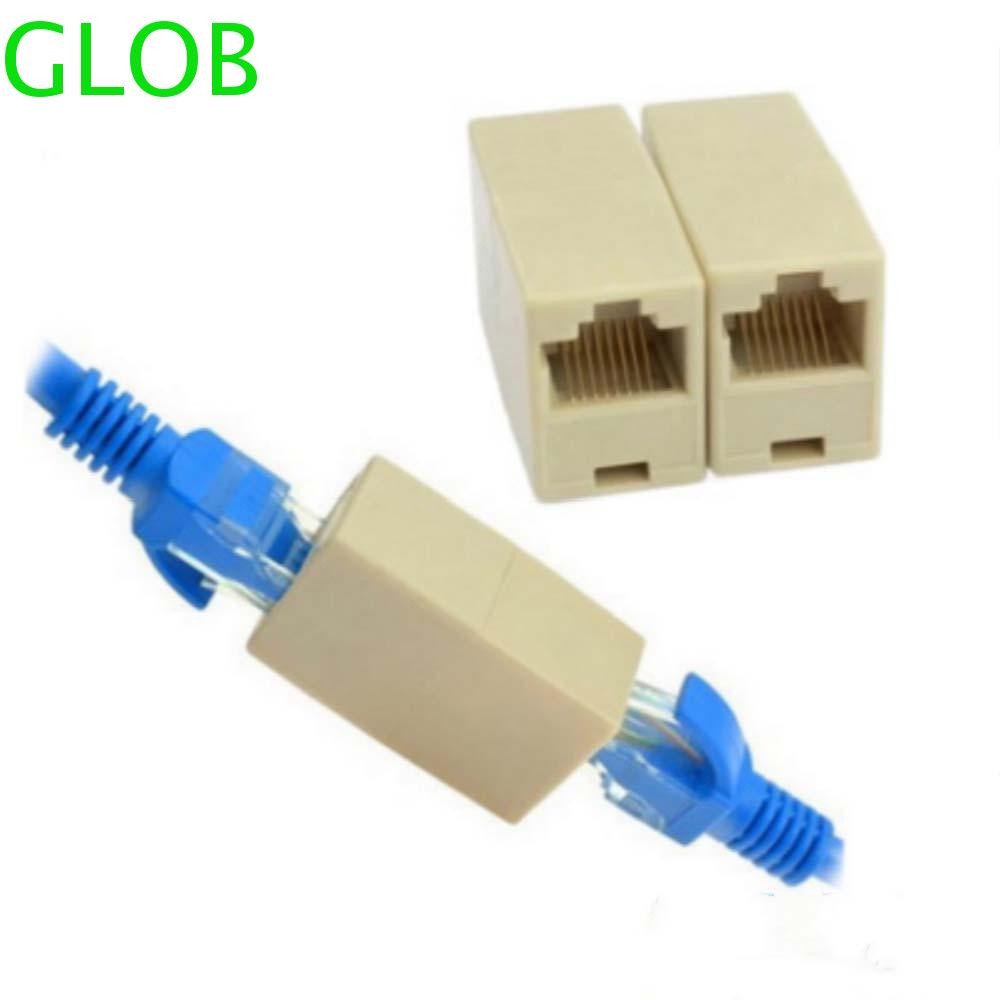 GLOB สายเคเบิลเครือข่ายตัวเชื่อมต่อ CAT5 CAT6 คอมพิวเตอร์ Outlet แบบพกพา Ethernet Sockt ปลั๊ก LAN RJ