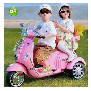 🔥8.8คันใหญ่🔥รถแบตเตอรี่เด็ก รถเวสป้าเด็ก 2 ที่นั่ง Vespa Sprint อุปกรณ์ครบ ของเล่น รถมอเตอร์ไซค์แบตเตอรี่ No.11544สวยมาก