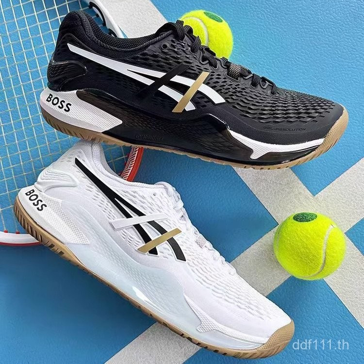 รองเท้าเทนนิสชาย ASICS GEL-RESOLUTION 9 สำหรับการเล่นบนสนามเทนนิส โมเดล 1B8K