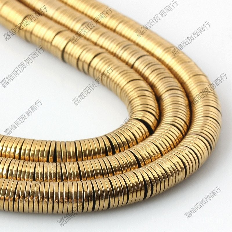 อุปกรณ์เสริมสร้อยข้อมือ 9GM1 ลูกปัด Gold-Plated สีดำ ขนาดเล็ก พร้อม Spacer