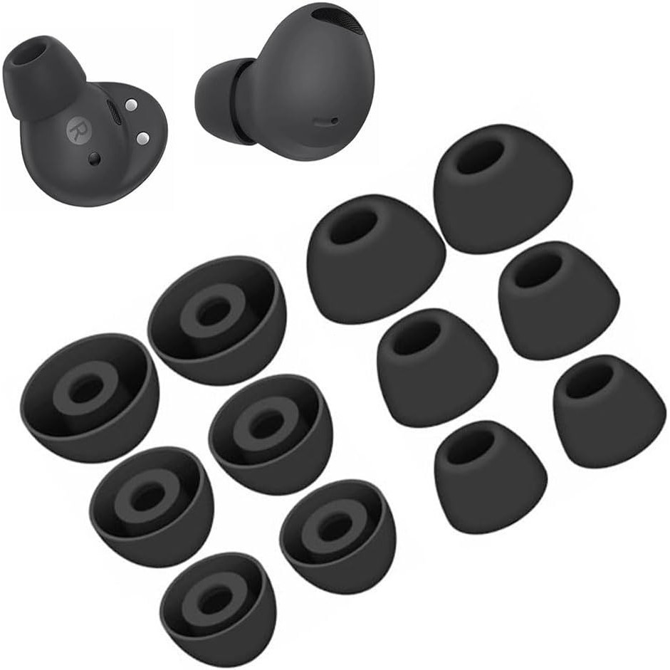 6 คู่ Galaxy Buds 2 Pro Ear Tips, Soft Silicone Washable Ear Tips, ใช้งานร่วมกับ Samsung Galaxy Buds