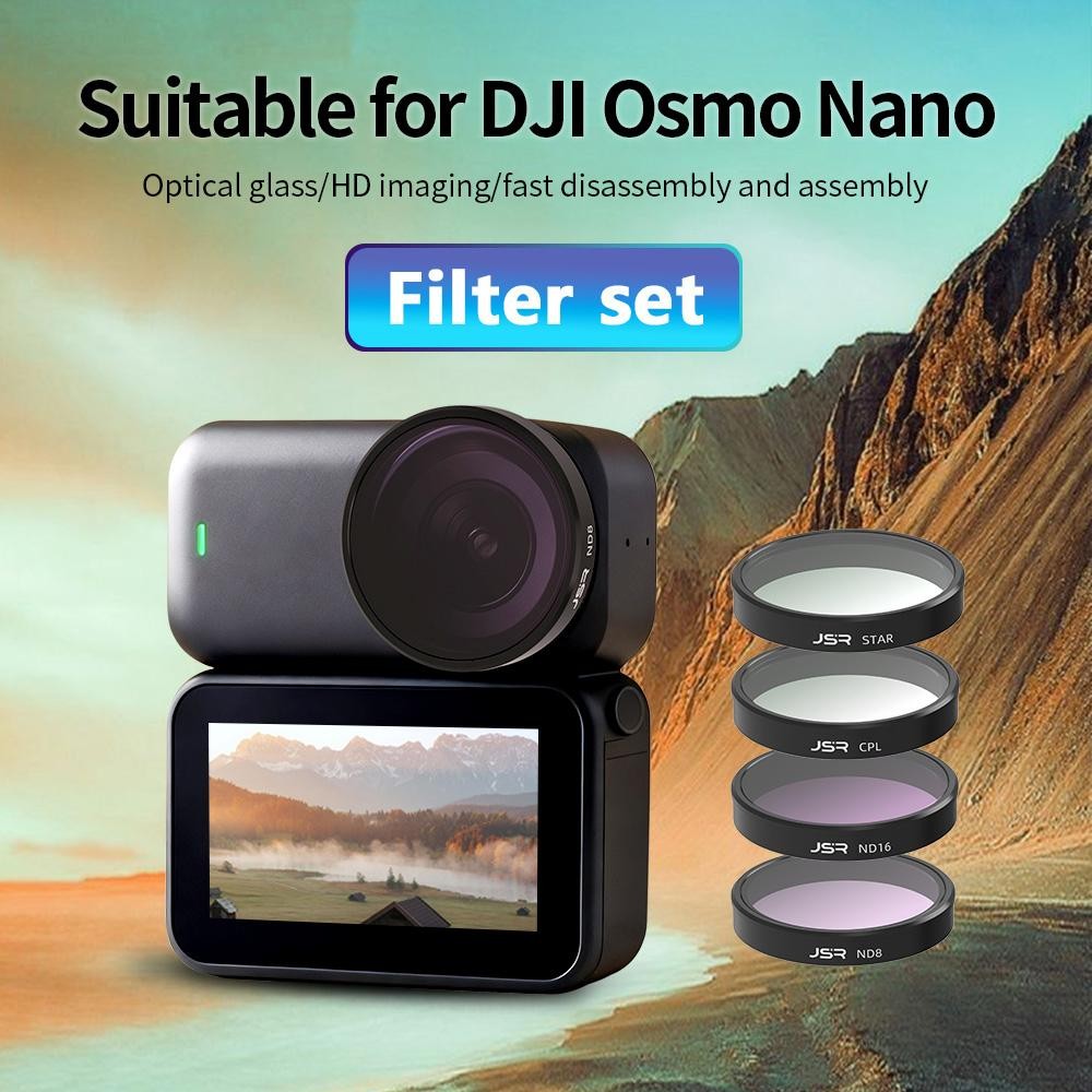 ชุดกรองเลนส์กล้องสําหรับ DJI Osmo Nano-UV/CPL/ND8/ND16/ND32/ND64/PL/Night Star Filters | แก้วสกอตต์ เคลือบมัลติเฟรมอลูมิเนียม | อุปกรณ์เสริมออสโมนาโน