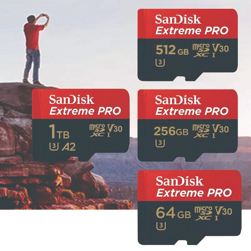 128GB 256GB 512GB 1TB  Micro SD Card sandian Extreme Pro SDSQXCD-128G-GN6MA (200MB/s.) ssd tb cd