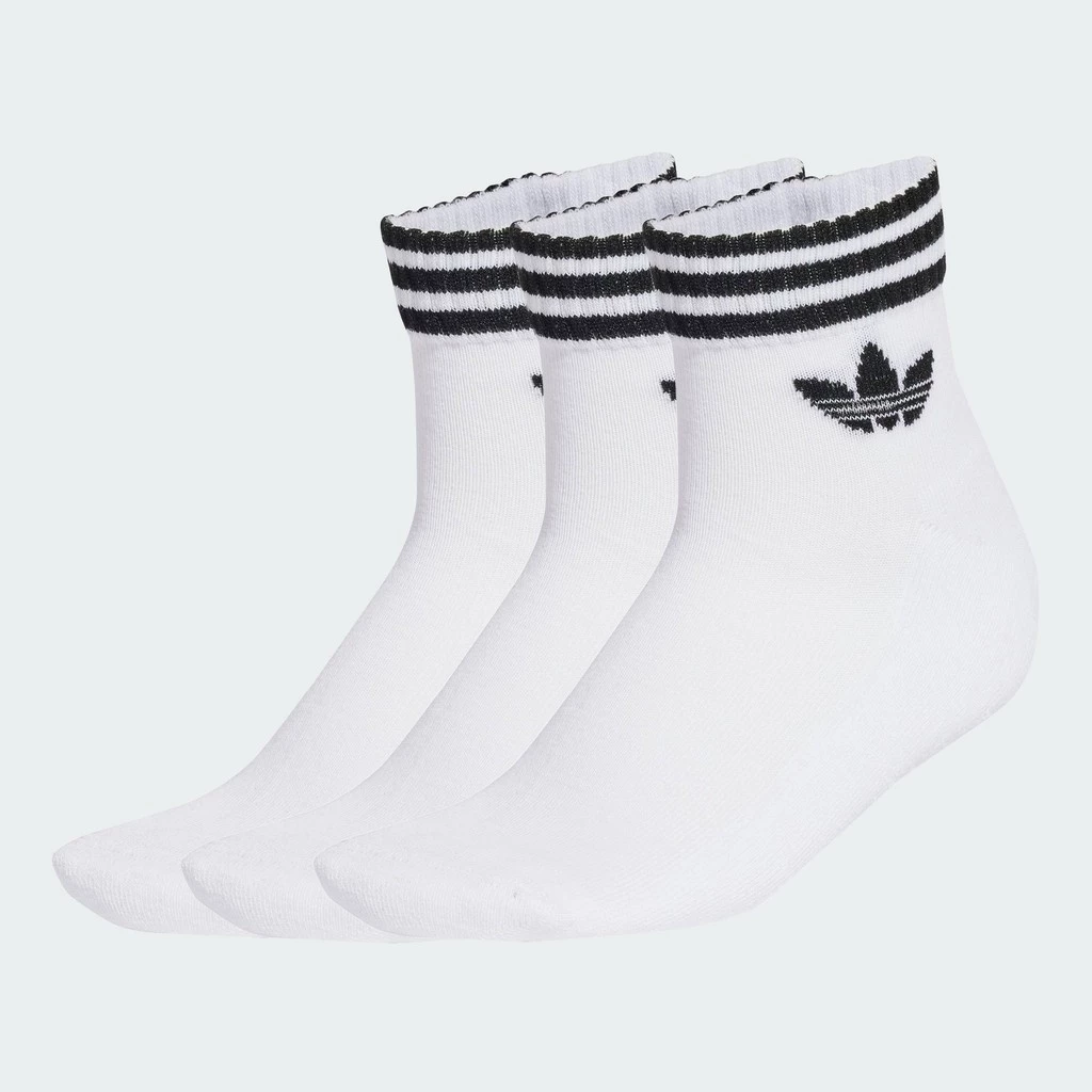 adidas Lifestyle 3-Stripes Ankle Socks 3 Pairs Unisex White JV7435