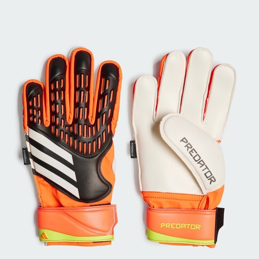 adidas Football Predator Match Fingersave Goalkeeper Gloves Kids Unisex Black IQ4036