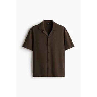 H&M(เอชแอนด์เอ็ม) เสื้อเชิ้ตรูปทรงตรงผ้าคอตตอนเจอร์ซีย์ ผู้ชาย 1314906_1