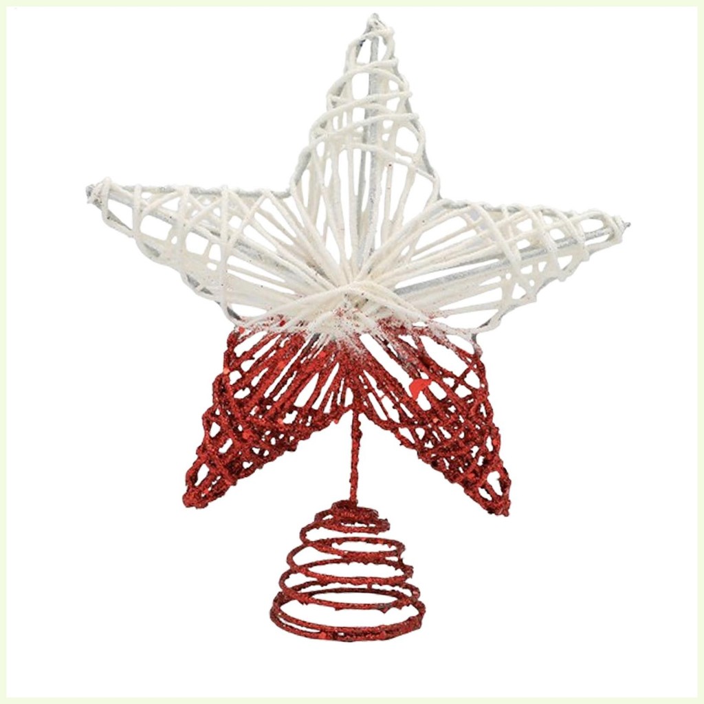 Christmas Star Tree Topper Lighted 9.8 นิ้ว Pentagram Tree Decor คริสต์มาสเครื่องประดับสําหรับกลางแจ