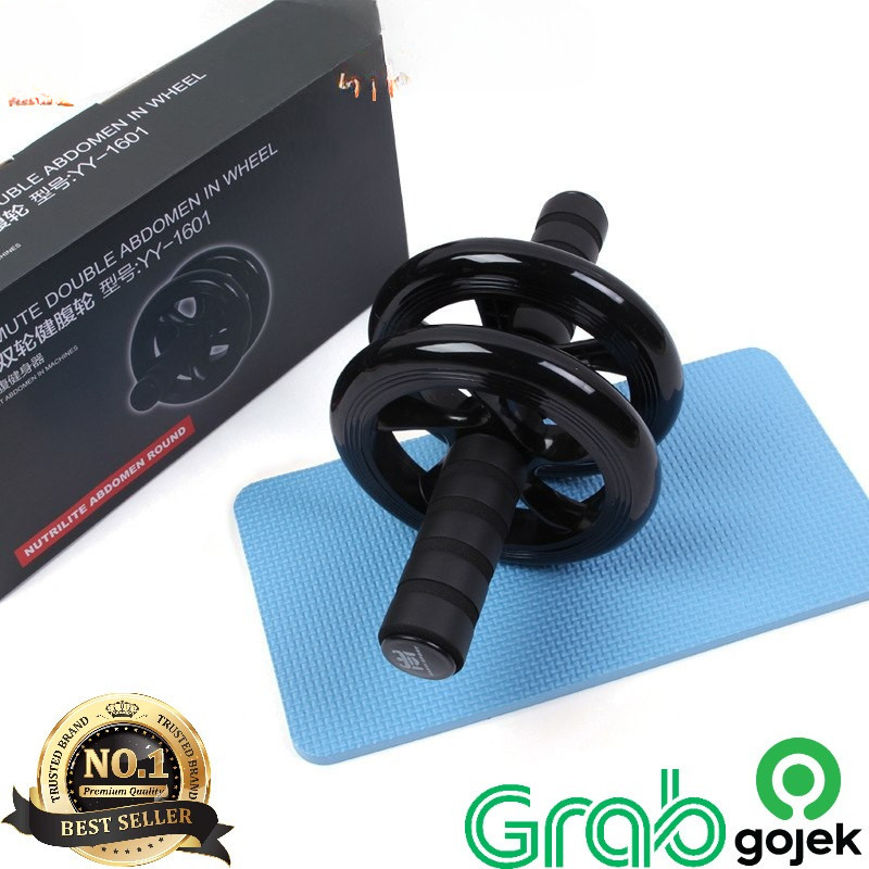 AB WHEEL/AB ROLLER/DOUBLE WHEEL/SIT UP EQUIPMENT/GYM EQUIPMENT 1601 BONUS SHALV888 MATTRESS
