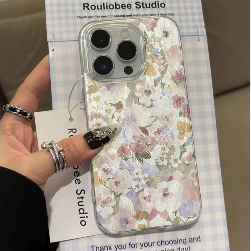 SAMSUNG LAYAR SAMSUNGกรณีเต็มหน้าจอดอกไม้เคสโทรศัพท์สําหรับSAMSUNG S20FE S21 S21FE S21PLUS S21ULTRA 