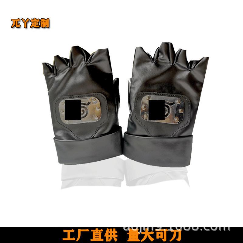 อะนิเมะสินค้า Konoha โลโก้ Kakashi ถุงมือ COSPLAY Props Ninja Xiao Organization ถุงมือหนัง