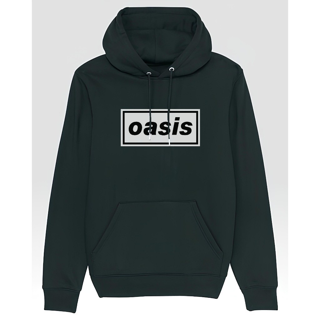 Hoodie BLACK OASIS England Rock Band เสื้อกันหนาว Hood Jacket เสื้อผ้าผ้าฟลีซระดับพรีเมียม ราคาถูก