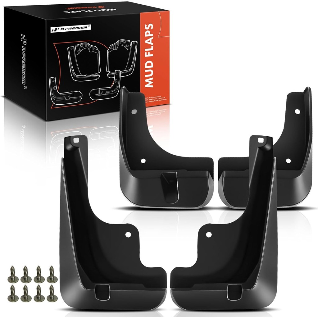 A-Premium ชุดแผ่นกันโคลน 4 ชิ้น Splash Guards Mudguards Mudflaps ใช้งานร่วมกับ Lexus ES300h/ES350, 2