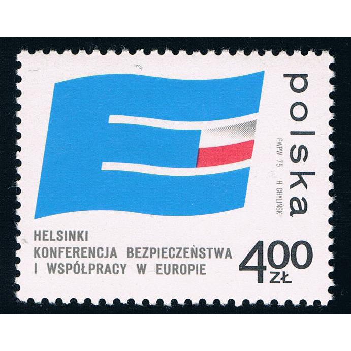 P D0643 Poland 1975 Helsinki ยุโรปปลอดภัย Cooperation Conference 1 ยี่ห้อใหม่แสตมป์ต่างประเทศ 0706
