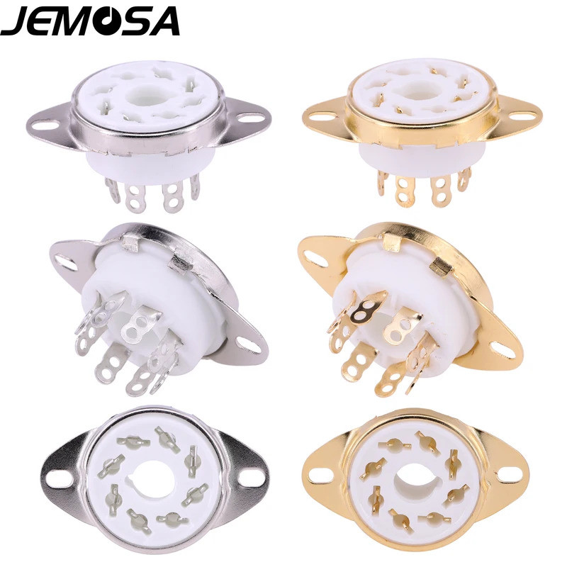 K8A 8Pin Vintage เซรามิคซ็อกเก็ตสําหรับ KT88 6V6 6L6 EL34 6N8P GZ34 5AR4 5881 6J7 6SJ7 6SN7 สูญญากาศ