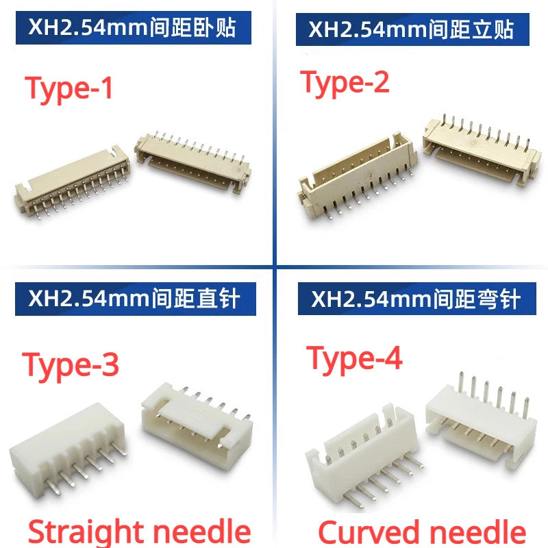 20 ชิ้น JST XH 2.54 มม.XHB 2.54 มม.2-12Pin SMD เทอร์มินัลพลาสติกชายปลั๊ก XH2.54 2P 3P 4P 5P 6P 8P 9P