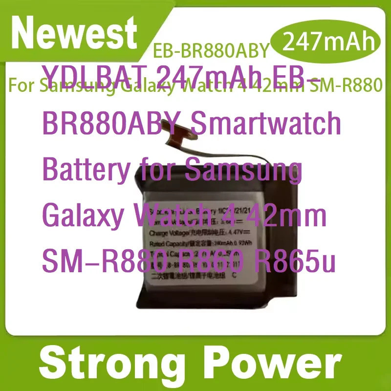 YDLBAT 247mAh EB-BR880ABY แบตเตอรี่สมาร์ทวอทช์สําหรับ Samsung Galaxy Watch 4 42 มม.SM-R880 R860 R865