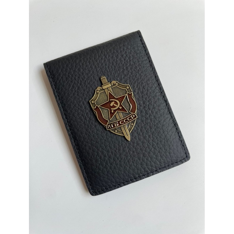รัสเซีย KGB Badge Cowhide Card Holder KGB ID Card Holder เคสป้องกัน
