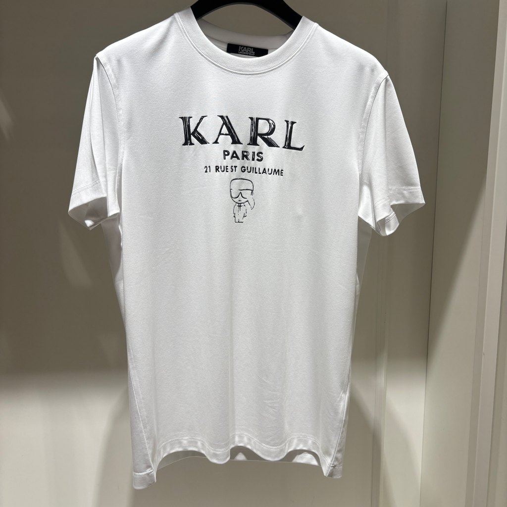KARL [Cotton] เสื้อยืดแขนสั้นลําลองสําหรับธุรกิจเสื้อเชิ้ตผู้ชาย Lafayette ใหม่