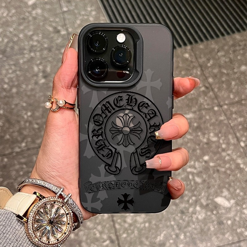 อินเทรนด์ Cross Shock-resistant Case เหมาะสําหรับ iPhone 17 Pro Max 13 XR 15 Pro 11 Pro 12 Pro 16 Pro XS Max 14 Pro สีดําสีขาวกึ่งโปร่งใส Soft Case Frosted