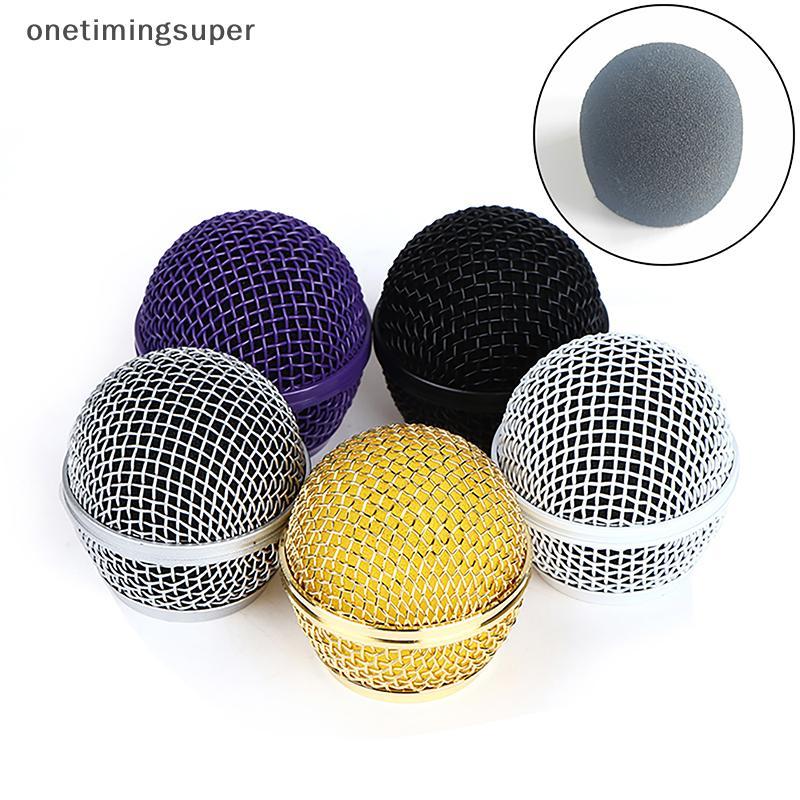 Onetimingsuper 1 ชิ้น Shure SM58 ไร้สาย Mic Grille เปลี่ยนหัว Part-Professional Party Mic OTP