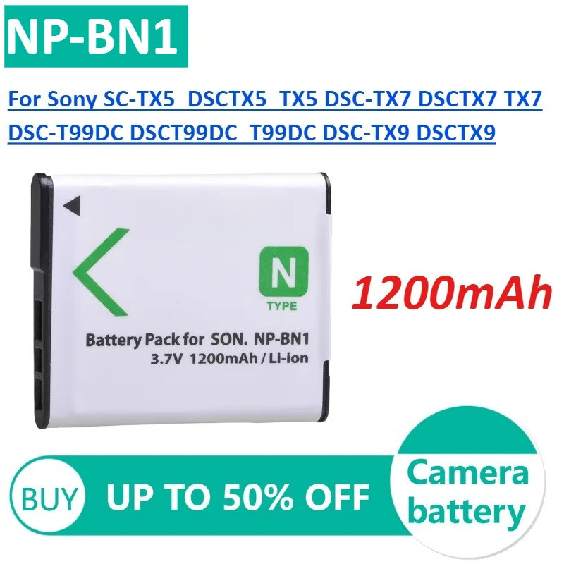 NP-BN1 แบตเตอรี่กล้องสําหรับ Sony DSC-W800 DSC-WX220 DSC-W830 DSC-W810 DSC-QX30/QX100/QX10 เปลี่ยนแบ