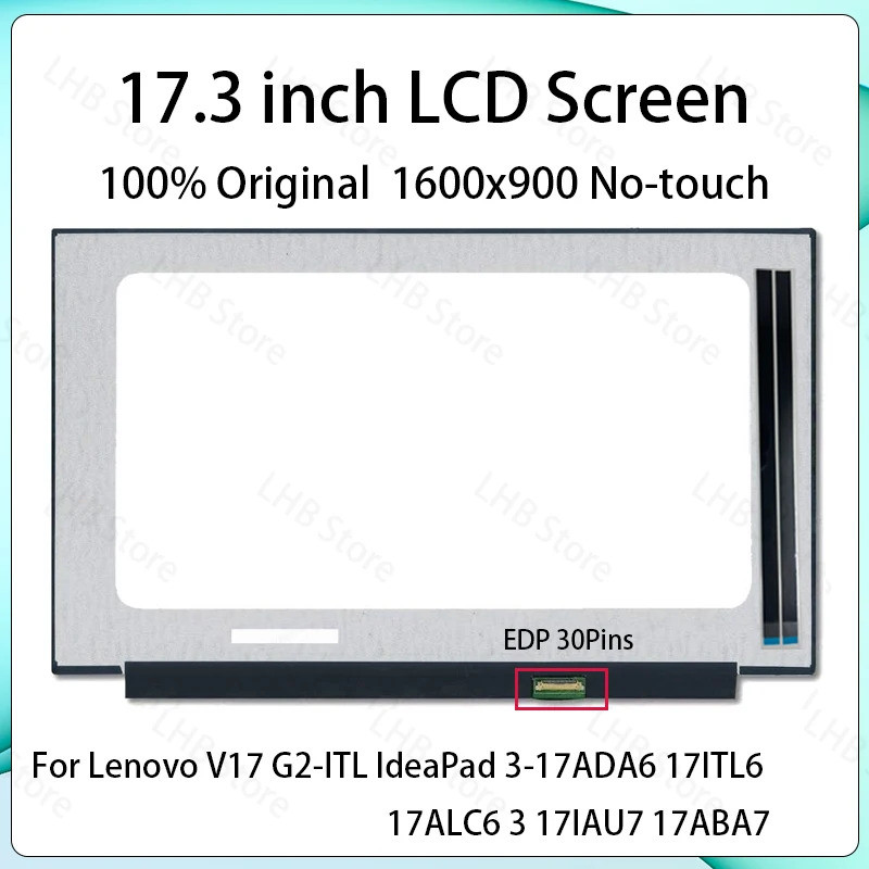 17.3 "หน้าจอ LCD B173RTN03.0 สําหรับ Lenovo V17 G2-ITL IdeaPad 3-17ADA6 17ITL6 17ALC6 3 17IAU7 17ABA