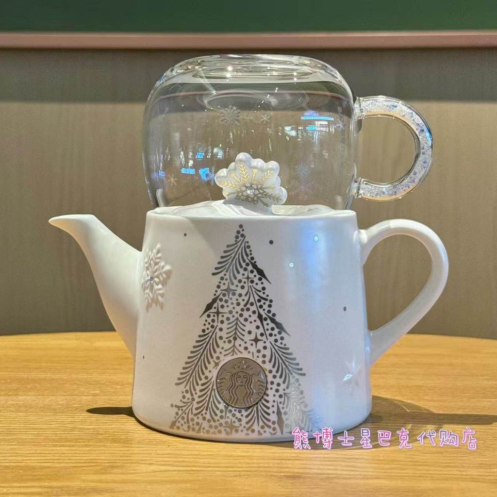 Starbucks Cup Snow Glowing Qijing Series คริสต์มาสหิมะ20260617