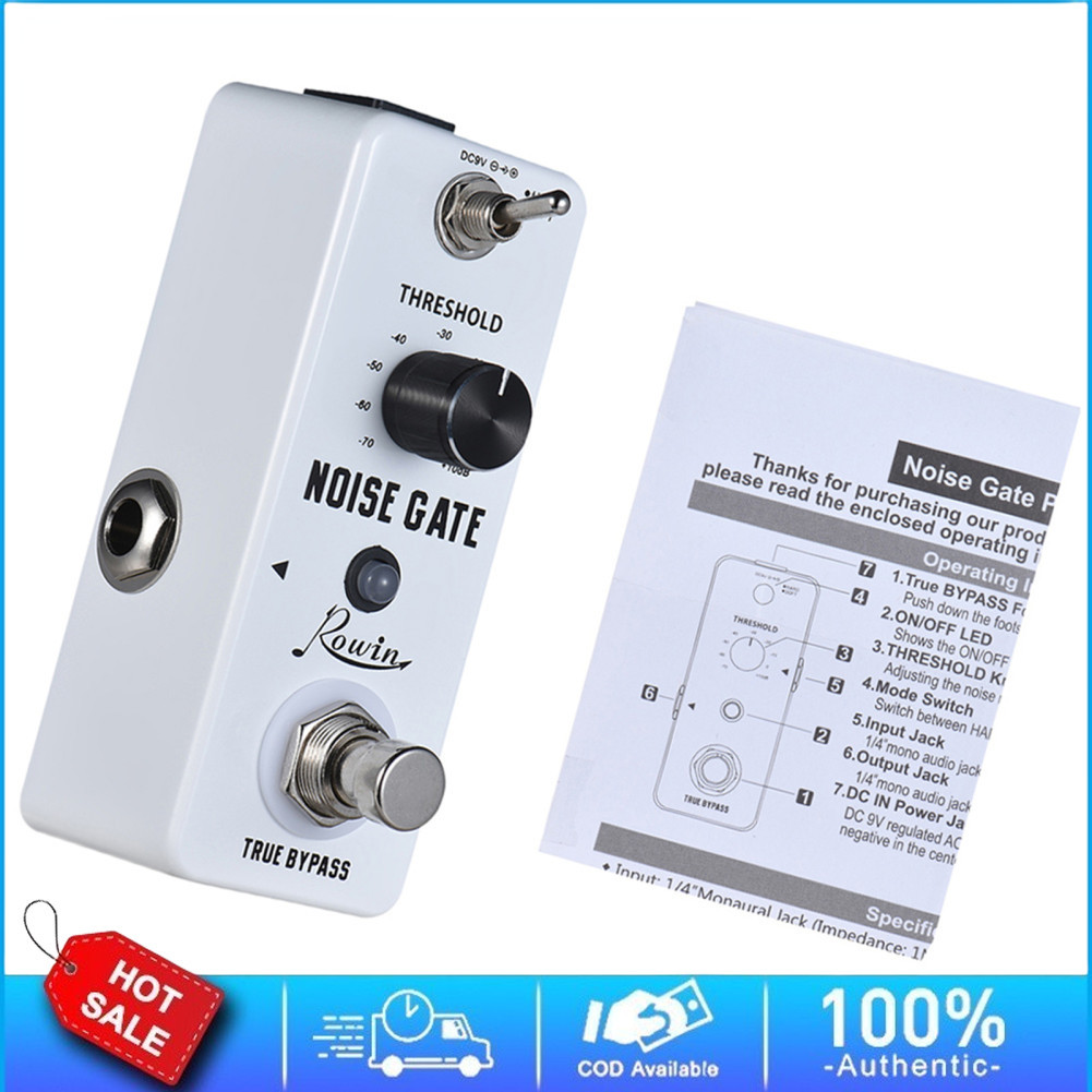 Wecanhome-th Noise Gate Effect Effect Effect Pedal 2 โหมดอลูมิเนียมอัลลอยด์บายพาสจริง