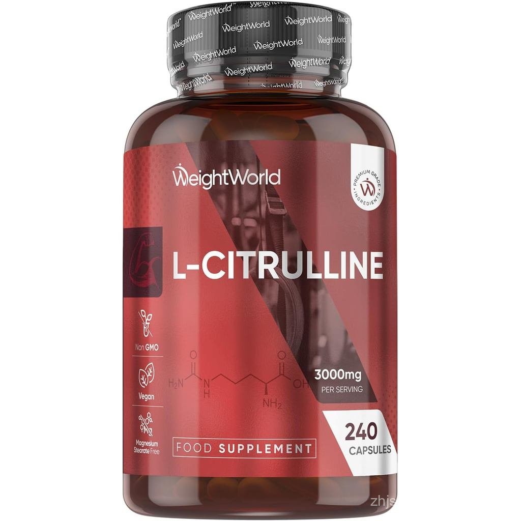 L Citrulline 3000mg - 240 L-Citrulline Capsules - อุปทาน 2 เดือน - เป็นมิตรกับมังสวิรัติและ-Approved