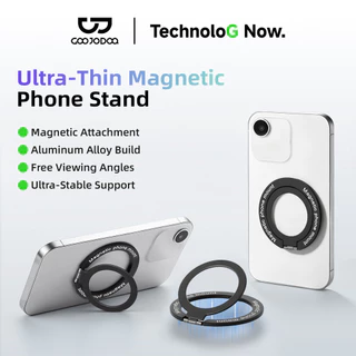 GOOJODOQ Magnetic Phone Stand Compatible with MagSafe 180° Flexible Angle Bare Metal Texture Grip
