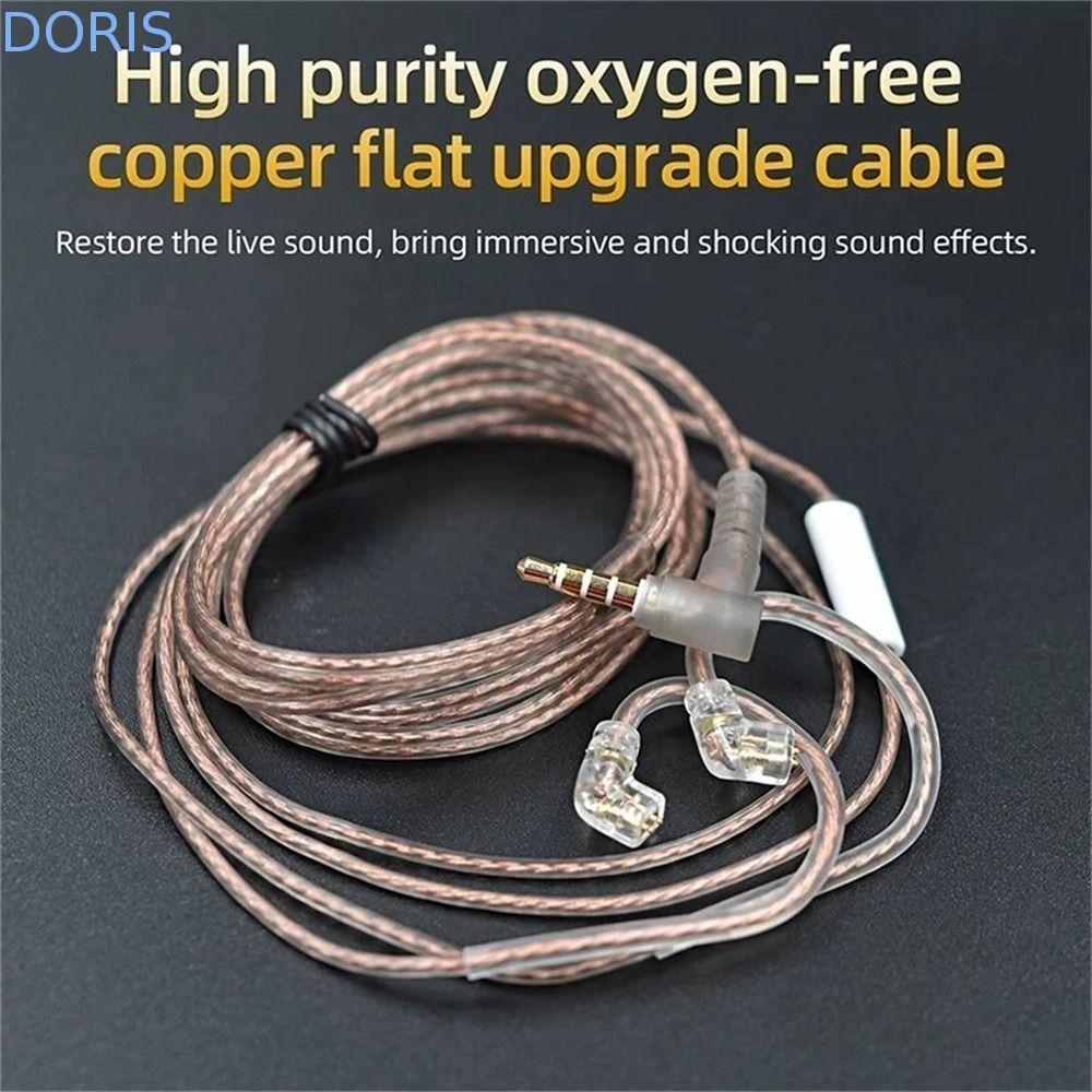 EDWIN 2Pin สายหูฟังชุบเงิน 3.5 มม.2Pin สายอัพเกรด High-Purity ออกซิเจนฟรีทองแดงในสายหู