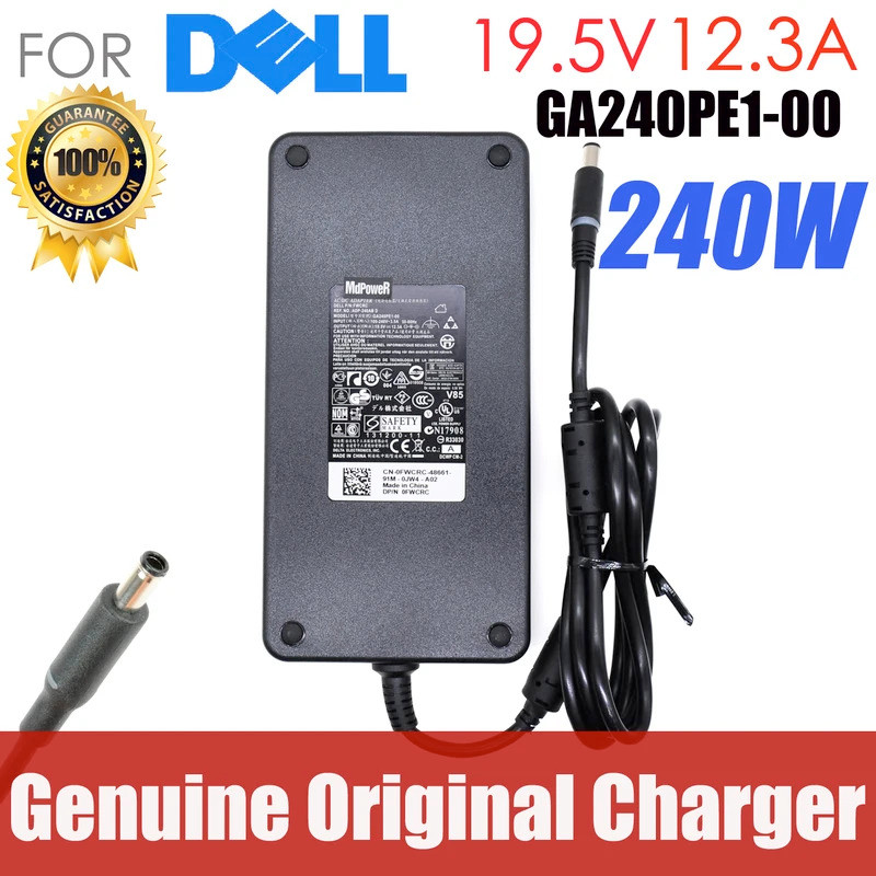 Original 19.5V 12.3A 240W อะแดปเตอร์ Ac ForD DELL Alienware M15x M17x Precision 17 7000 R3 PA-9E J21