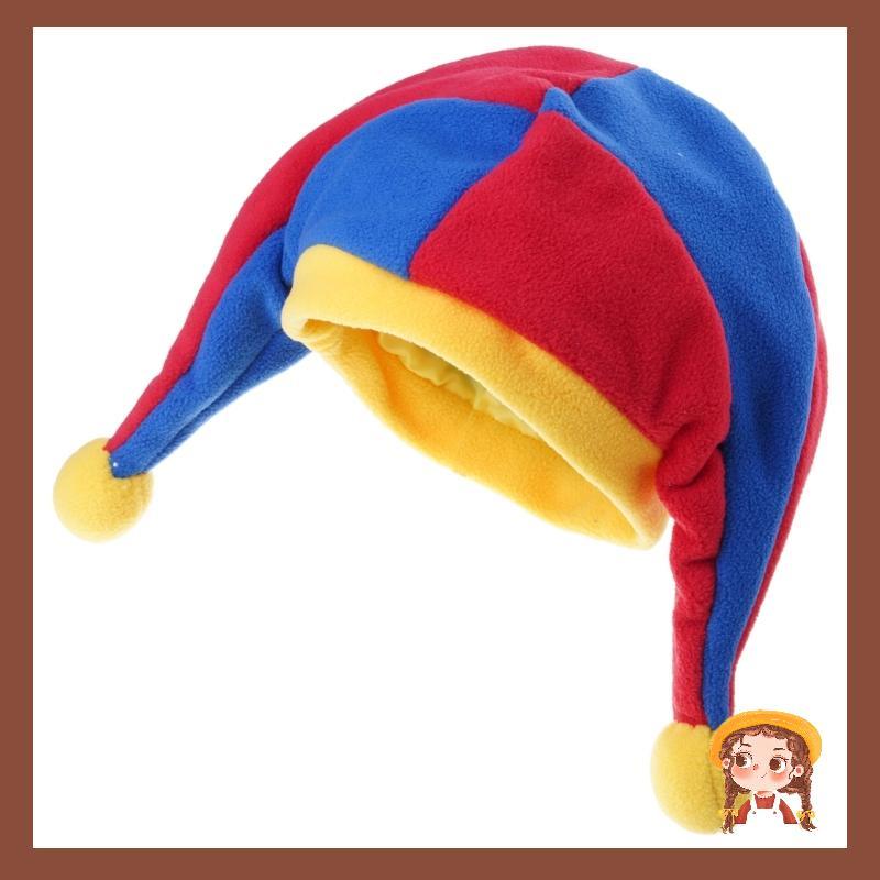 อุปกรณ์เสริมเครื่องแต่งกาย Li Jester ตลก Mardi Gras Jester หมวกตัวตลกหลากสี
