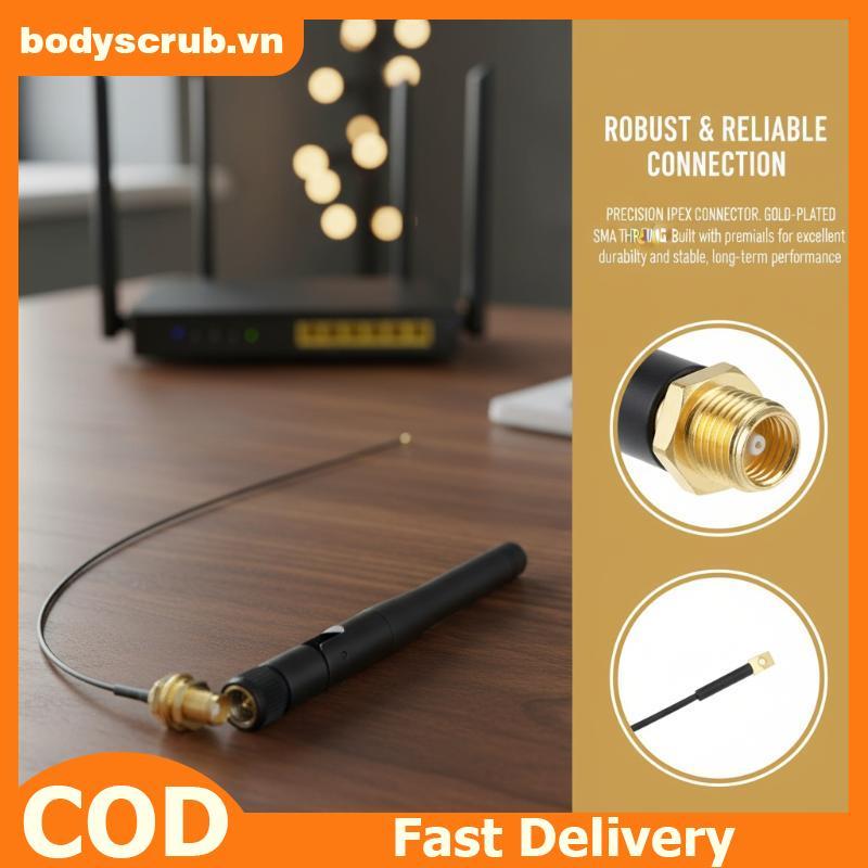 BB 2.4GHz 3dBi เสาอากาศ WiFi RP SMA ชายสัญญาณไร้สาย Boost อัพเกรดสายเคเบิลผมเปียสําหรับเราเตอร์โมเด็