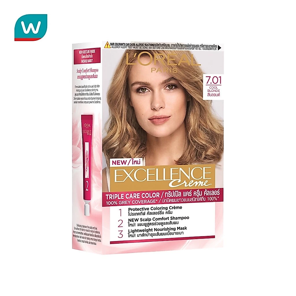 L'Oreal ลอรีอัล ปารีส เอ็กซ์เซลเลนซ์ ครีม เบอร์ 7.01 สีบลอนด์