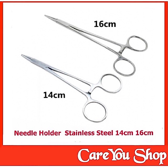 Needle Holder  Stainless Steel  ขนาด 14cm และขนาด 16cm, 18cm , 20 cm กรรไกรจับเข็ม เย็บแผล พร้อมส่ง