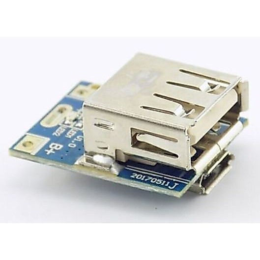 แผงวงจร โมดูลเพิ่มไฟ 5V 1A Boost Li-ion 3.7V Step Up to USB 5V and Charging Boost Step Up Power Module