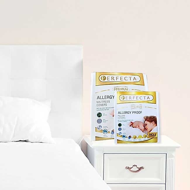 ผ้ากันไรฝุ่น Perfecta ชุดผ้าปูที่นอน 3.5 ฟุต รุ่น Premium ป้องกันไรฝุ่นได้จริง มีงานวิจัย ส่งด่วน