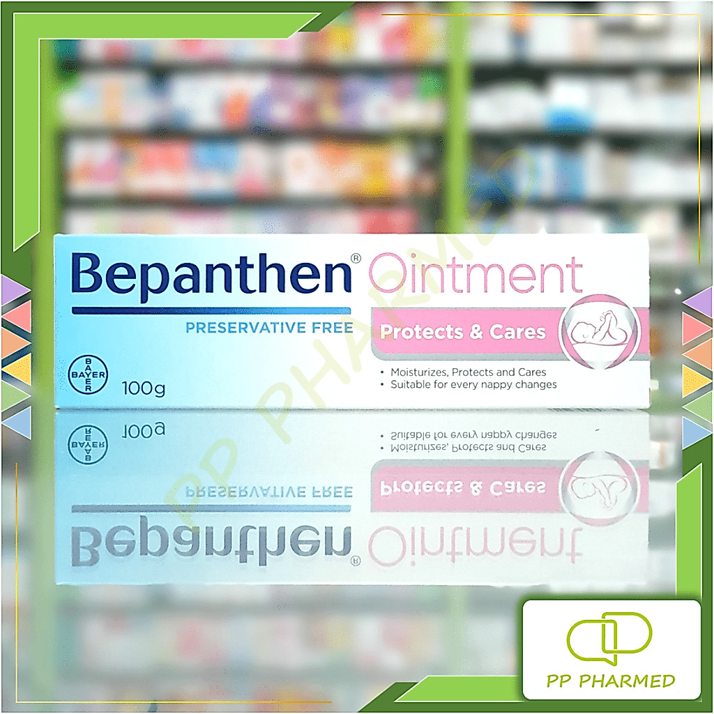 Bepanthen Ointment บีแพนเธน ออยเมนท์ ปกป้องดูแลผิวจากผื่นผ้าอ้อม 100g