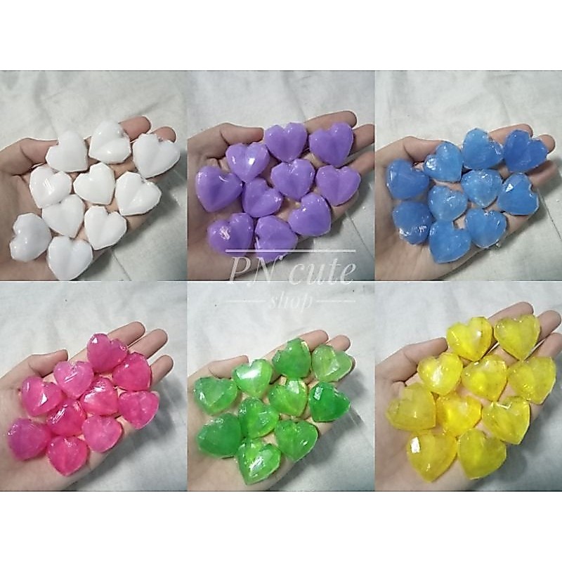 สบู่หัวใจมินิ สบู่ล้างมือ #คละสี แพ็ค50ก้อน 75บาท💐💖