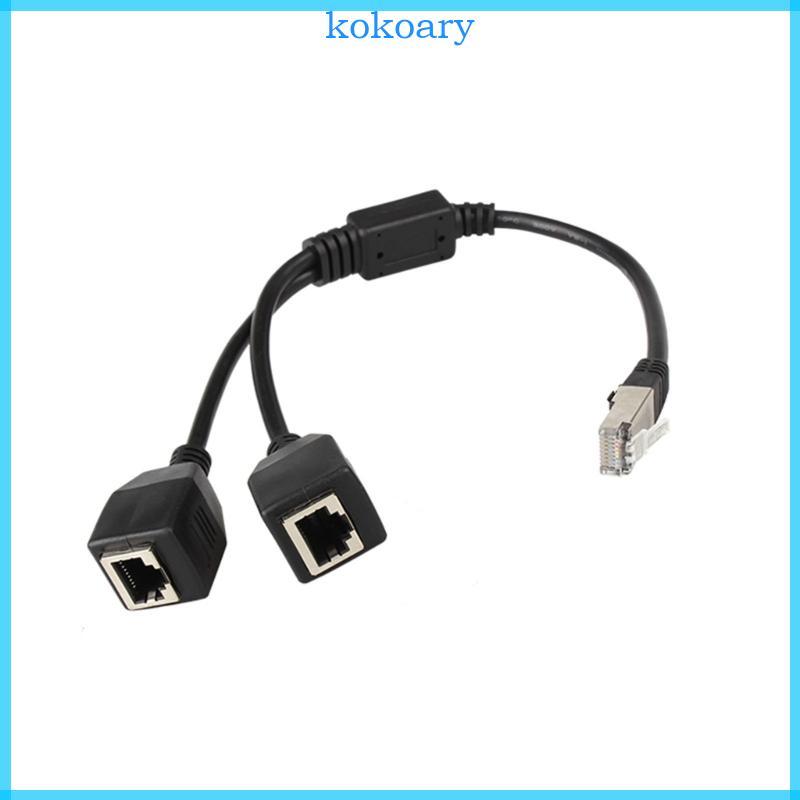 KOK RJ45 Splitter Connector Adapter Ethernet Splitter สําหรับเราเตอร์คอมพิวเตอร์