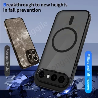 สําหรับ Vivo X300 FE X300FE 5G 2026 เคสโทรศัพท์ฝาหลัง Matte อะคริลิคโปร่งใสกันกระแทกกันชน Anti Drop สนับสนุนแม่เหล็ก
