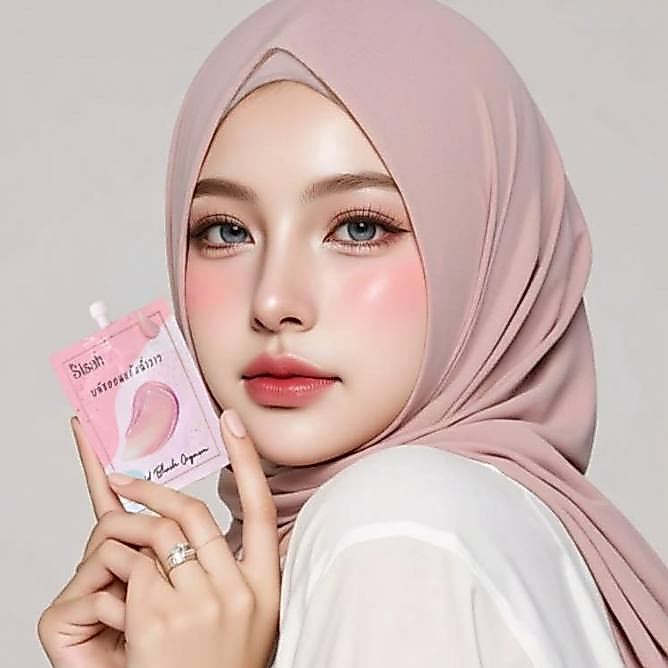 ครีมบรัชแบบซอง เเก้มฉ่ำวาวเเบรนด์ SISAH แก้ม มี 2 เฉดสีให้เลือกสวยติดนาน เนื้อครีม