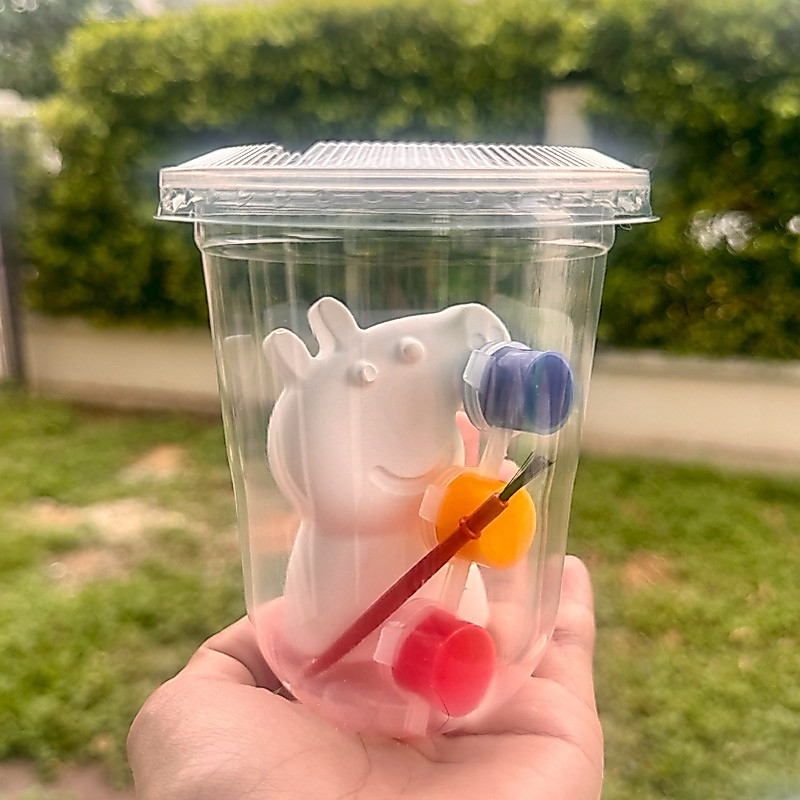 ราคาส่ง‼️ตุ๊กตาระบายสีปูนปลาสเตอร์ พร้อมสีและพู่กัน งานยกแพ๊ค ✅คละแบบ ✅คละลาย