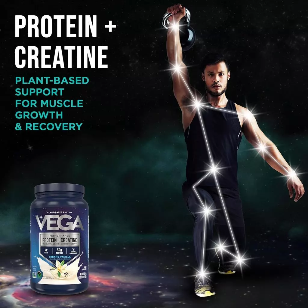 Vega Protein + Creatine ผงโปรตีนพืชผสมครีเอทีน รสวานิลลา 20 เสิร์ฟ thumbnail 4